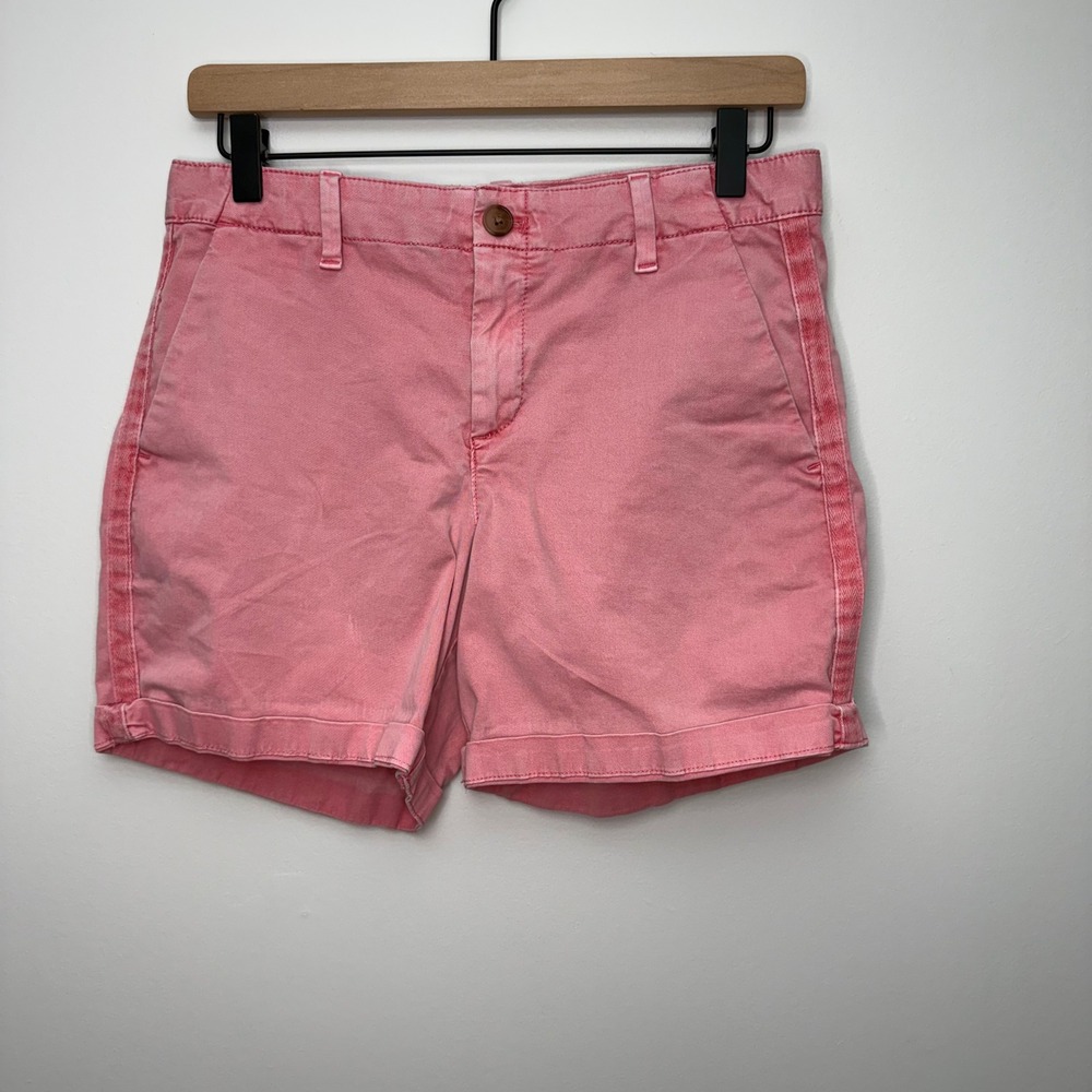 Gap Womens Pink Girlfriend Chino Shorts Size 4 Petite Stretch Cotton Twill